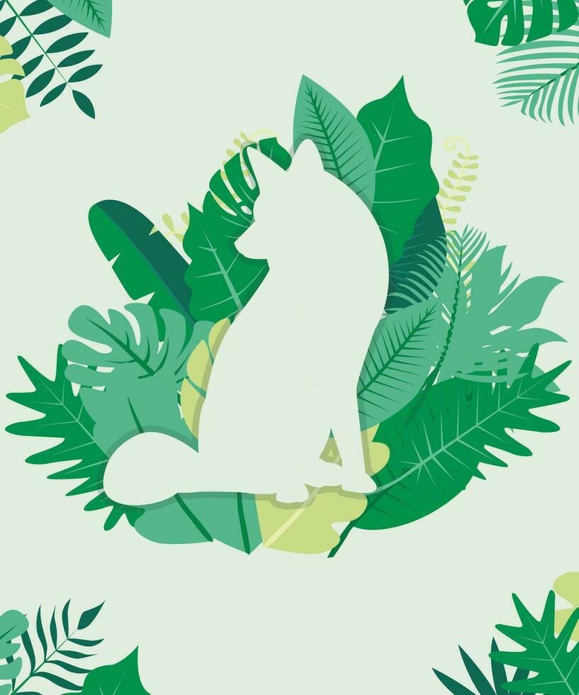 ilustración vector gráfico de animal y antecedentes hoja