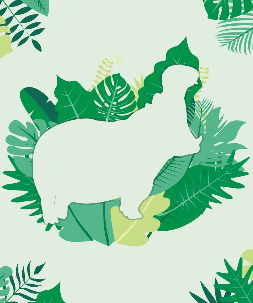 ilustración vector gráfico de animal y hoja antecedentes