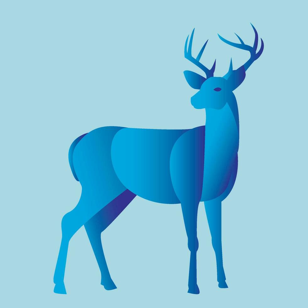 illustration vector graphic of animal in gradation color