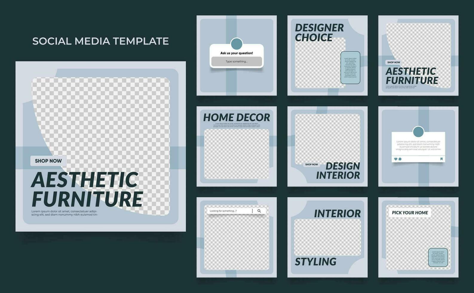 social media template banner house architecture service promotion. vector