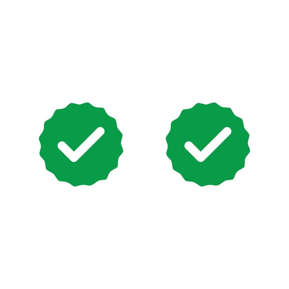 Check Mark Icons Green Tick And Red Cross Logo Verified Checkmark Emoji  Verification Badge Verified Account Symbol Similar To Twitter Stock  Illustration - Download Image Now - iStock