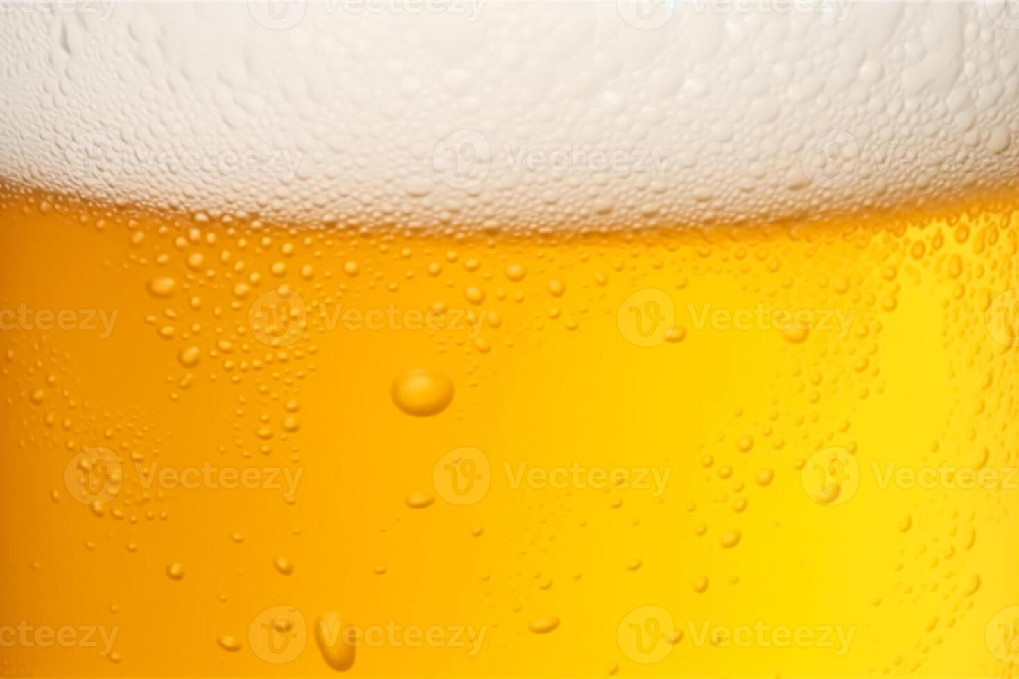 Close-up glass of cold beer with foam as texture and background, post-processed, photo