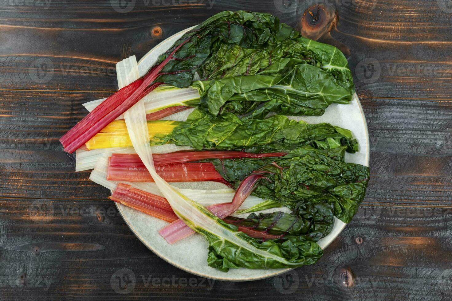 Sauteed swiss chard, top view photo