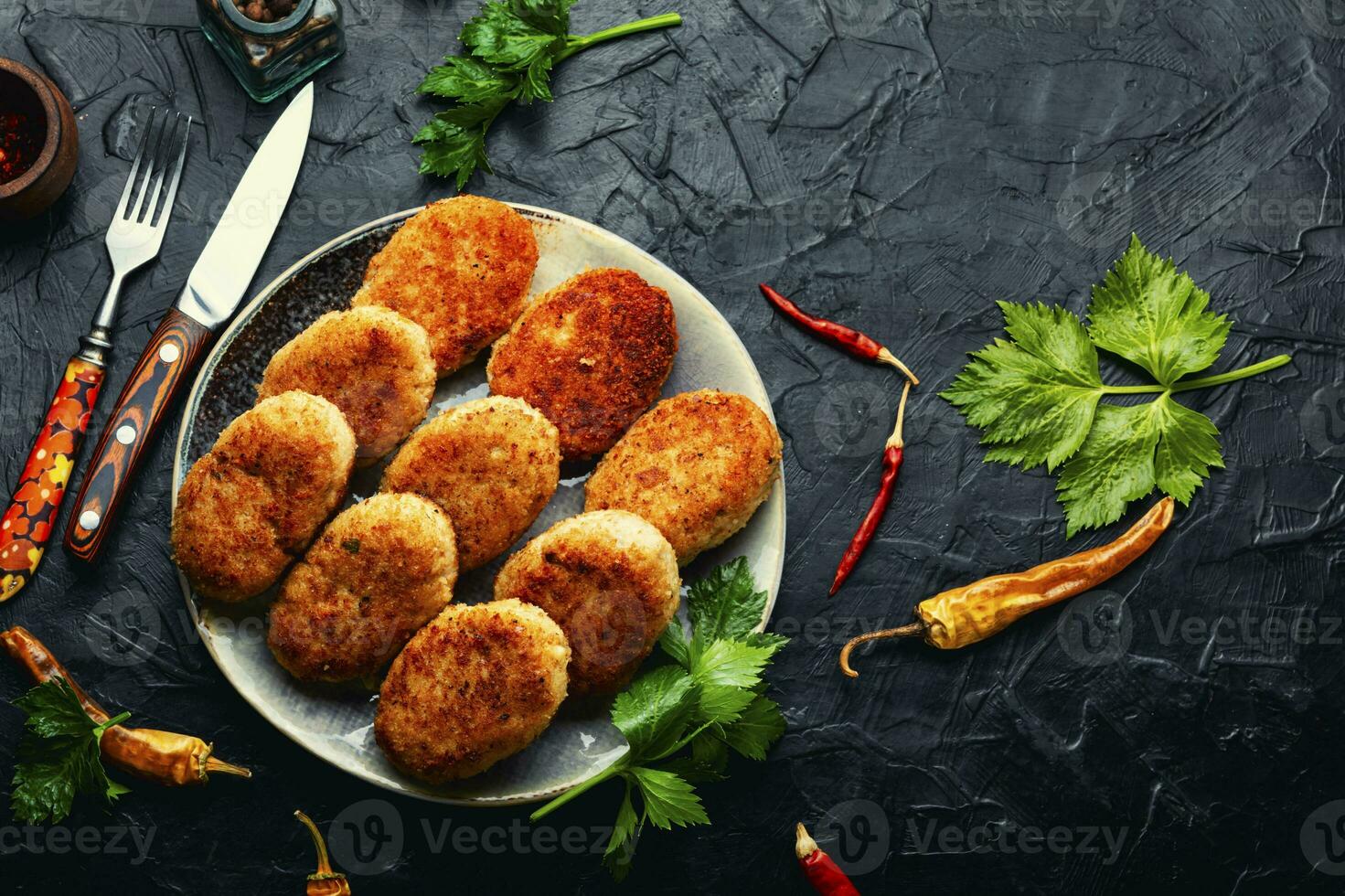 Fried fish cutlets photo