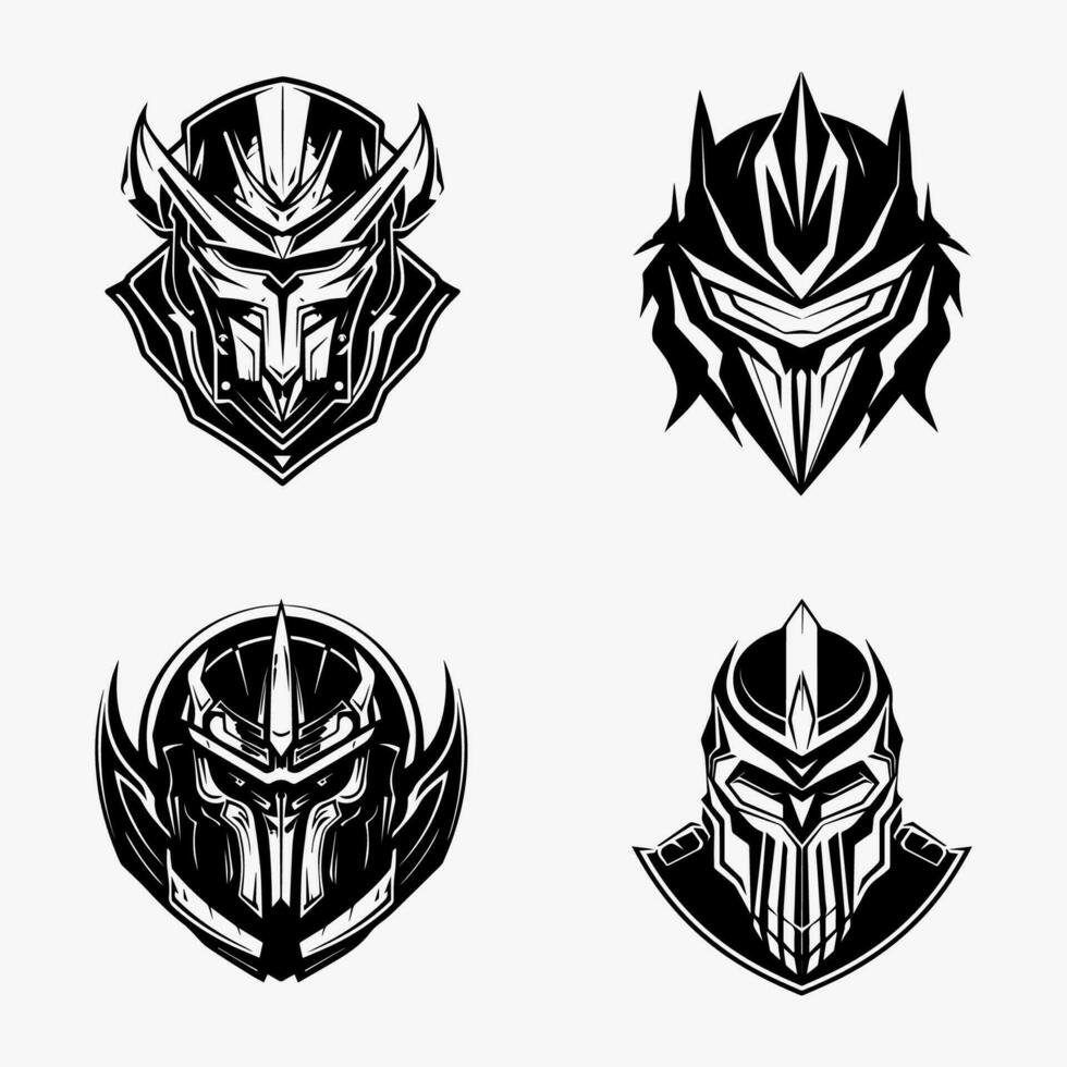 Armor illustration logo design vector