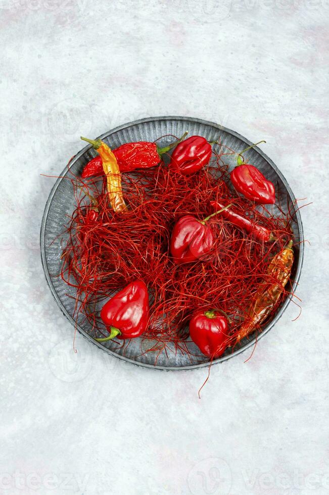 Hot red pepper spice. photo