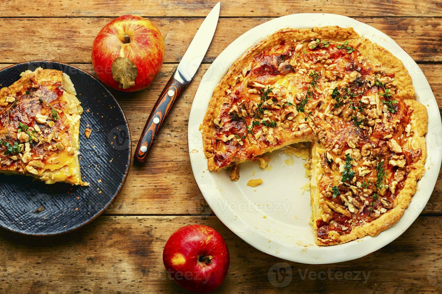 French apple tart. photo