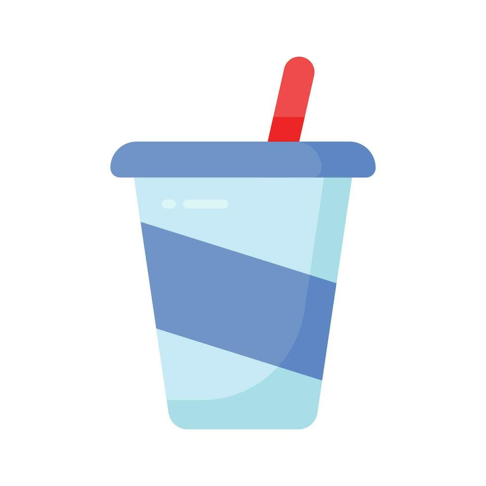 Grab this creatively designed vector of drink in trendy style, ready to use icon