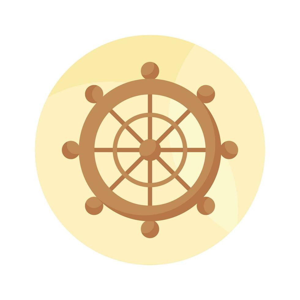 Beautifully designed vector of ship wheel in modern style, ready to use icon