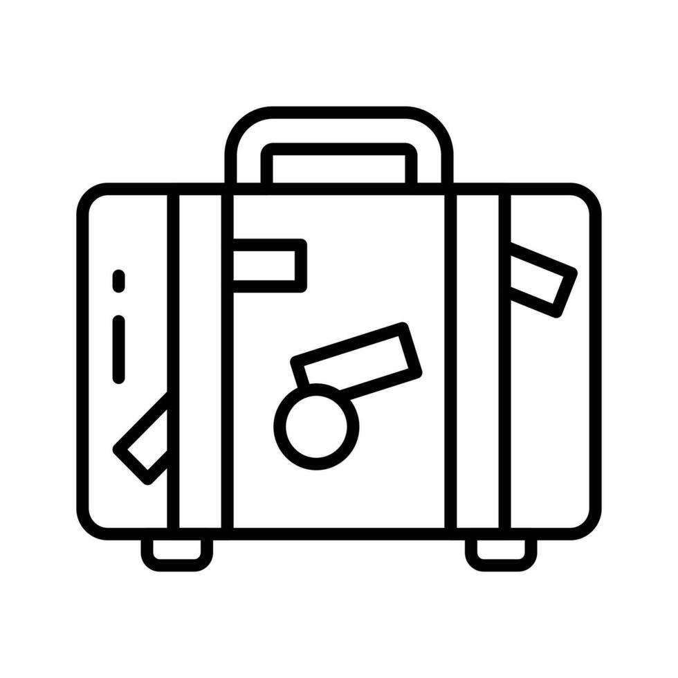 Carefully crafted icon design of luggage bag in trendy style, travel baggage vector design, suitcase icon