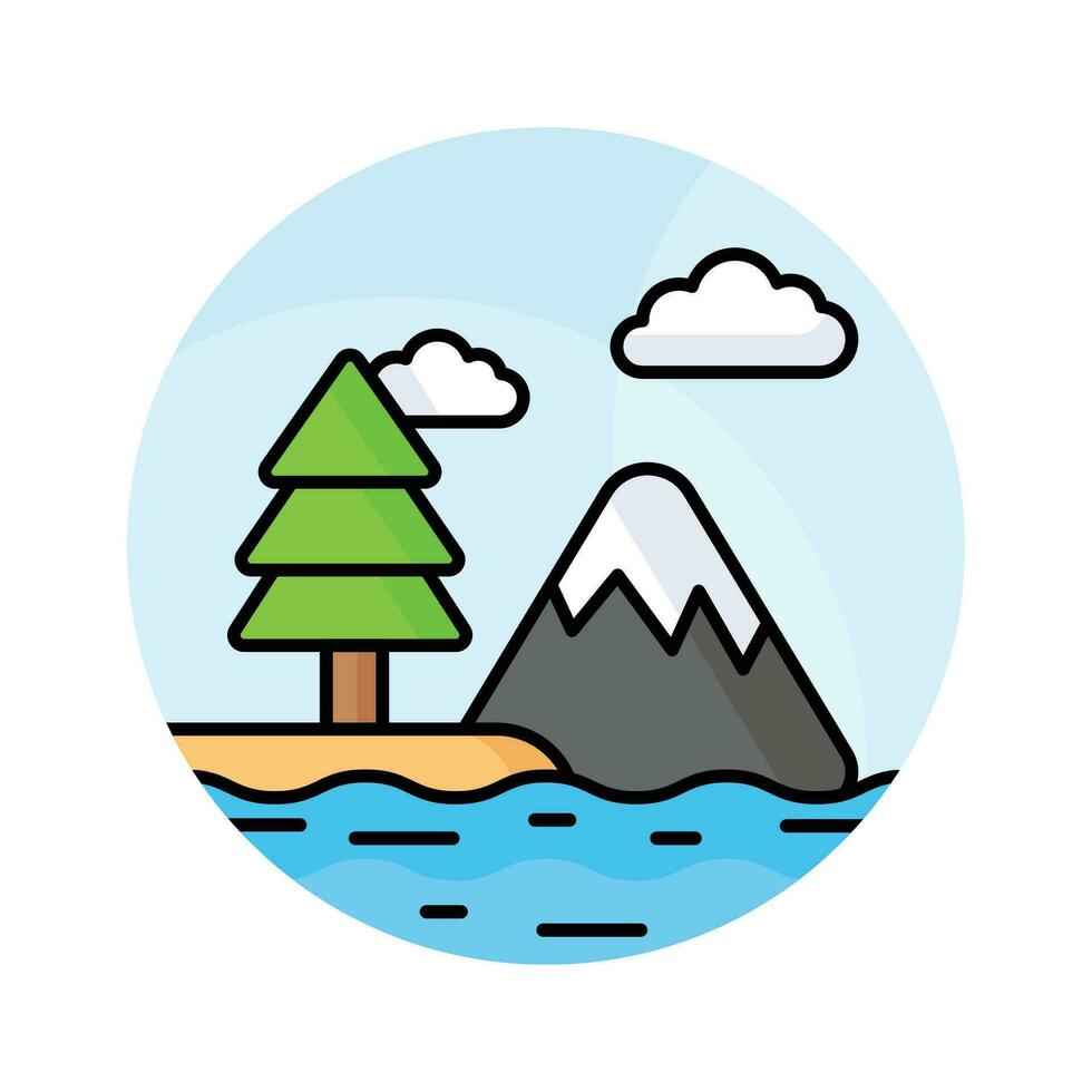 Get hold on this beautifully designed icon of nature in modern style vector