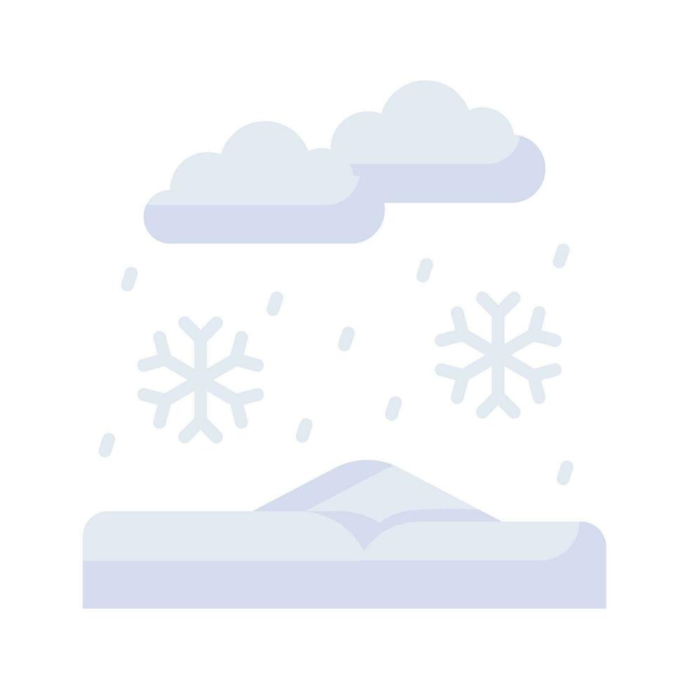 Snowflakes falling from clouds denoting snow falling icon in trendy style vector