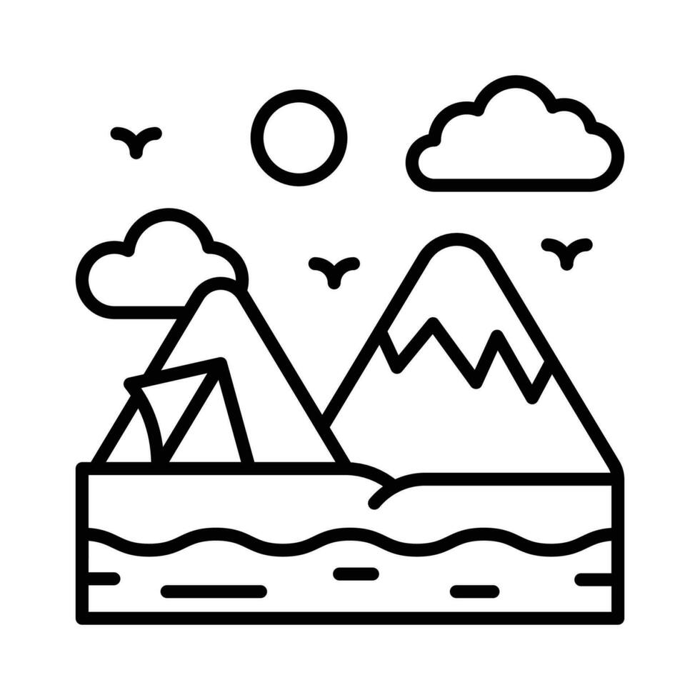 An eye soothing vector design of camping, ready to use icon