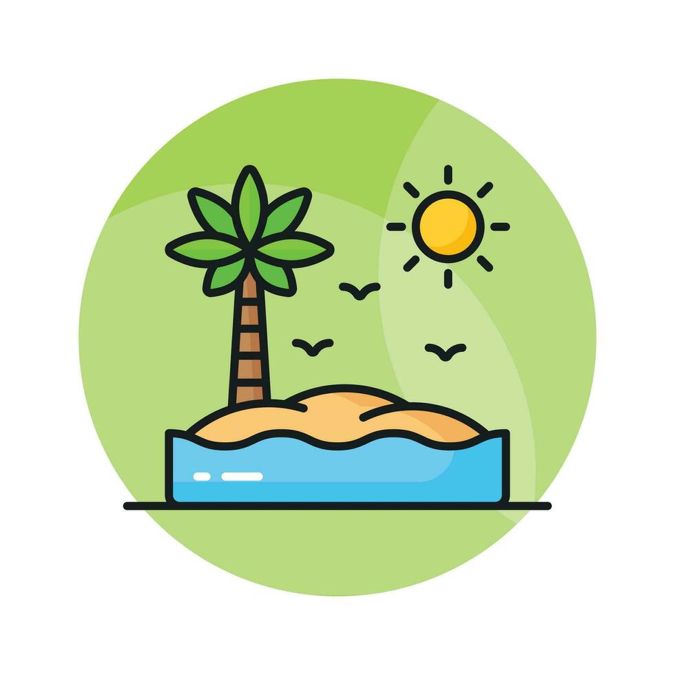 Beautiful vector of palm tree in modern style, easy to use in web, mobile apps and all presentation projects