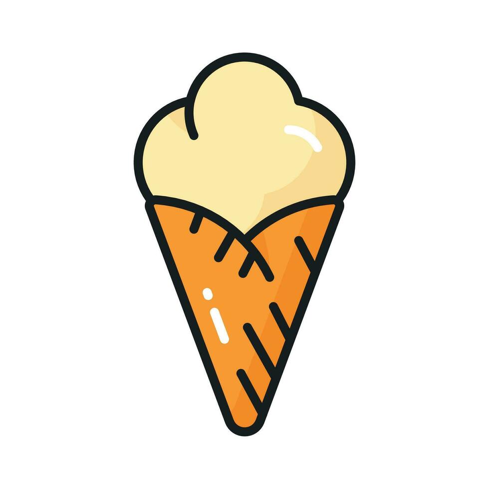 Ice cream cup in modern style, ready to use and download vector