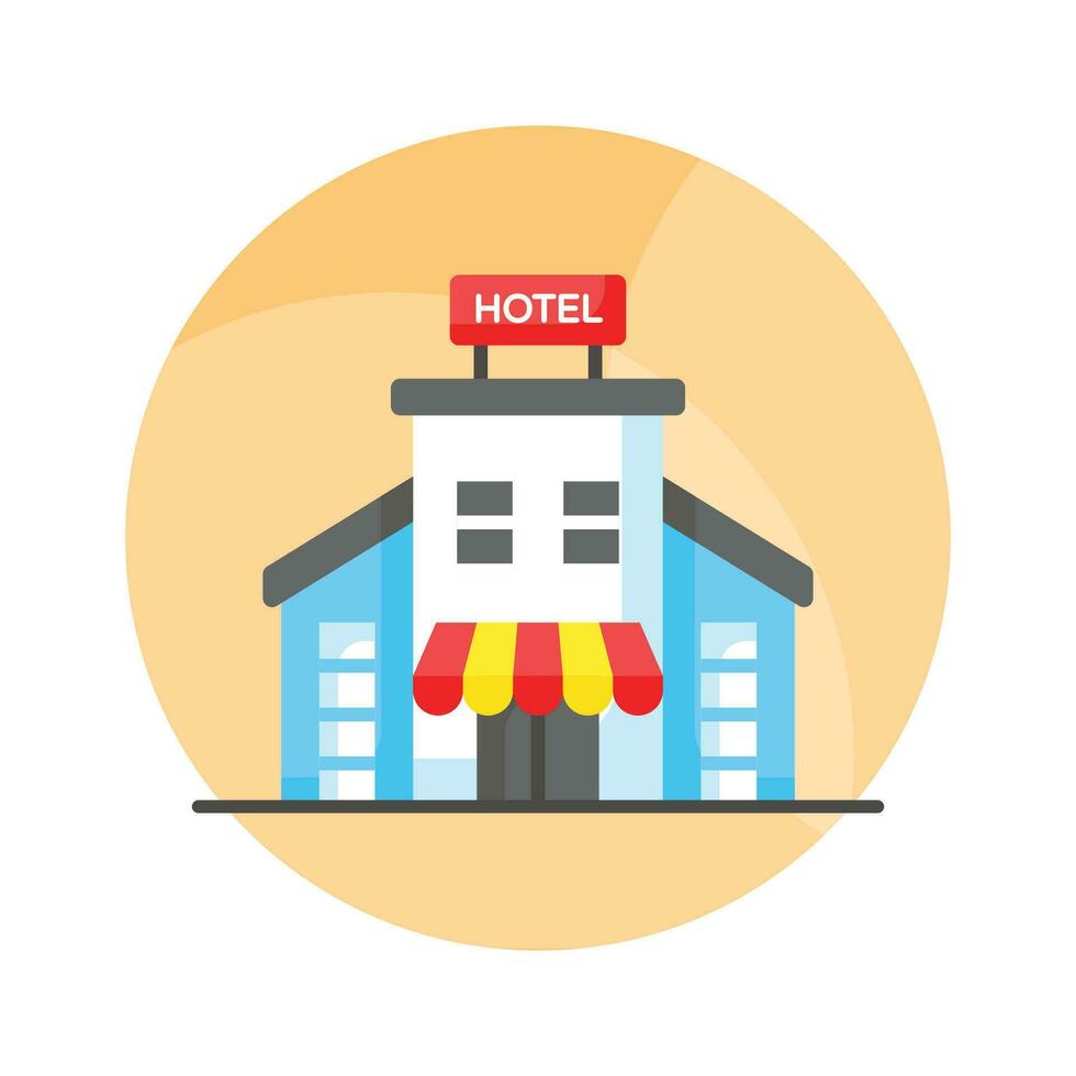 Beautifully designed icon of hotel, modern style vector of hotel building customizable and easy to use