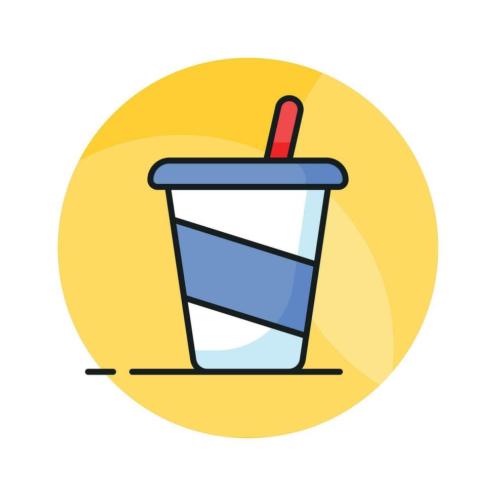 Grab this creatively designed vector of drink in trendy style, ready to use icon