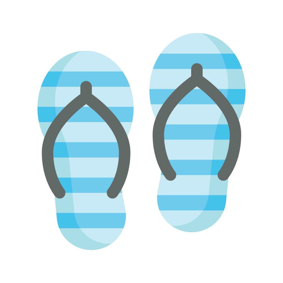 An icon of flip flops in modern style isolated on white background, editable vector