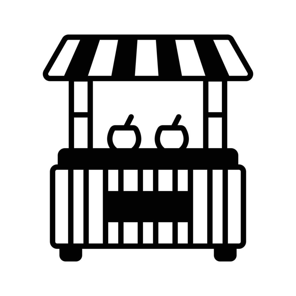 An icon of beach stall editable design, easy to use and download vector