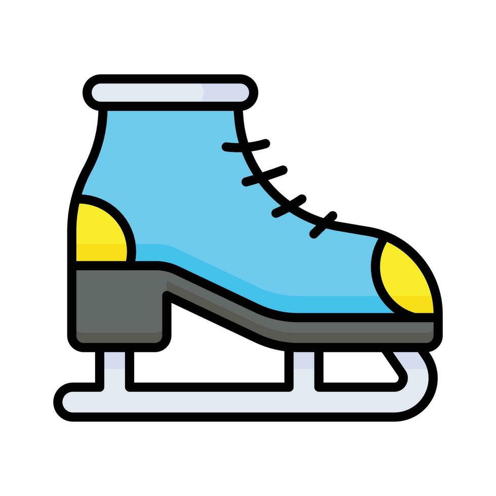 An editable icon of ice skating shoe in modern style, snow skiing boot vector