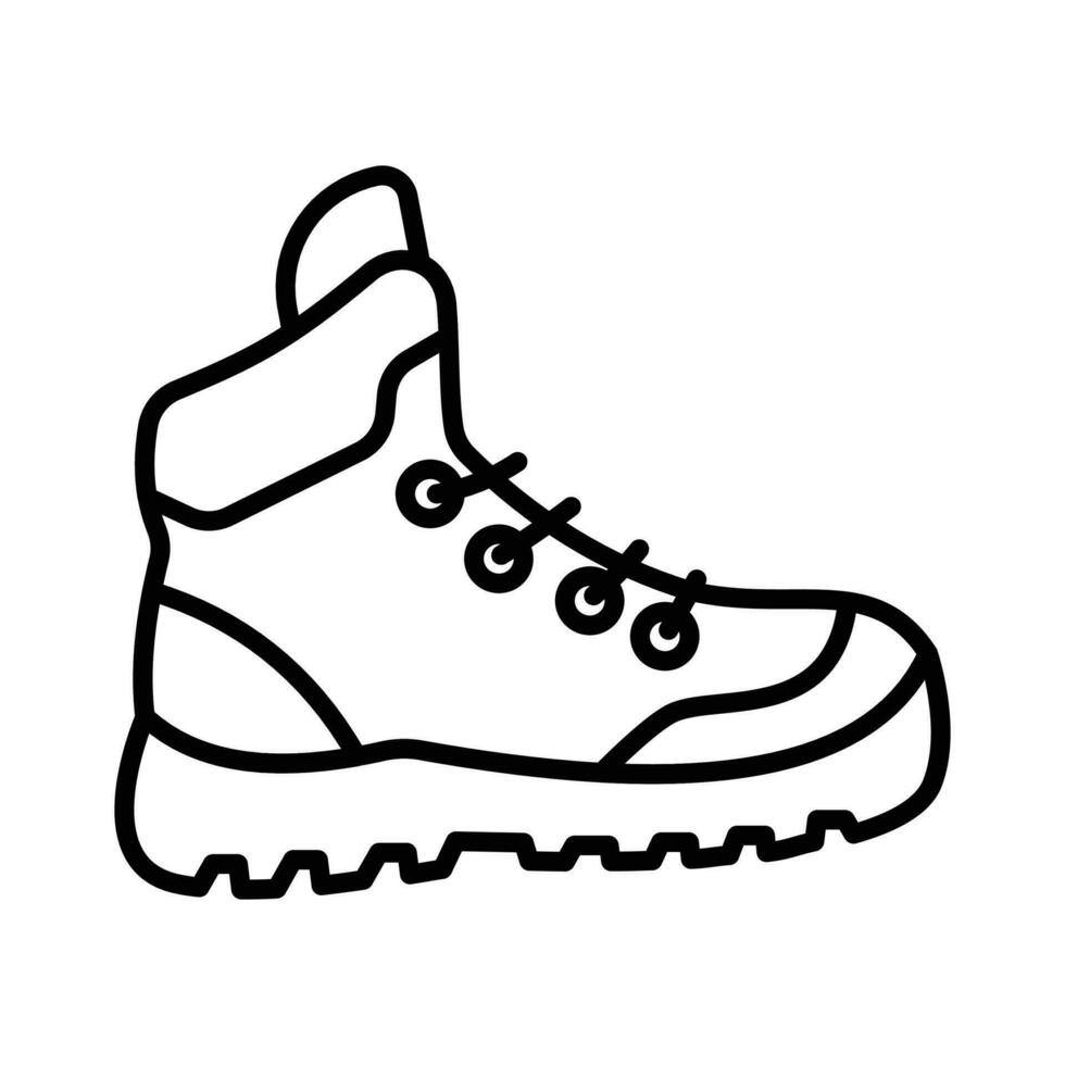 un editable vector diseño de excursionismo bota, prima icono de excursionismo zapato