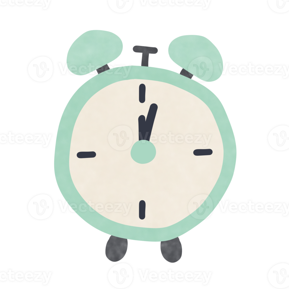 Drawing of alarm clock isolated on transparent background for time management concept 25267968 PNG