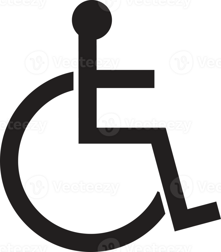 gehandicapt teken icoon illustratie.menselijk Aan rolstoel gehandicapten symbool. png