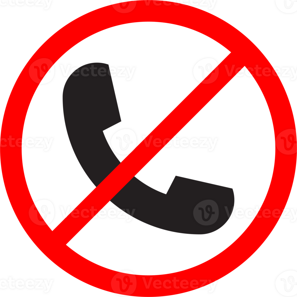 No phone sign flat icon. No talking and calling icon. Red cell prohibition illustration for graphic design, logo, web site, social media, mobile app, ui illustration png