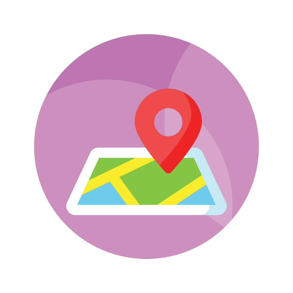 un gráfico con ubicación puntero, de moda icono de mapa ubicación vector