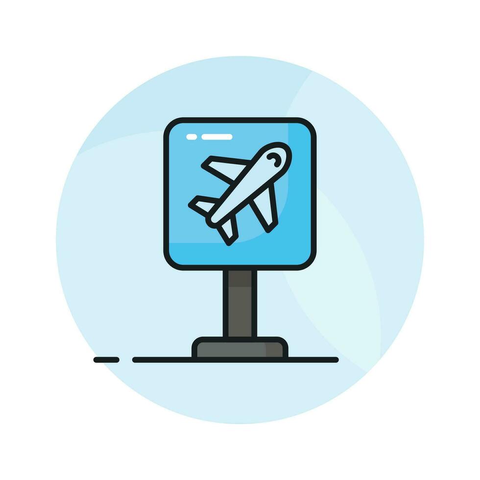 Check this carefully crafted designed icon of airport sign board in modern style vector