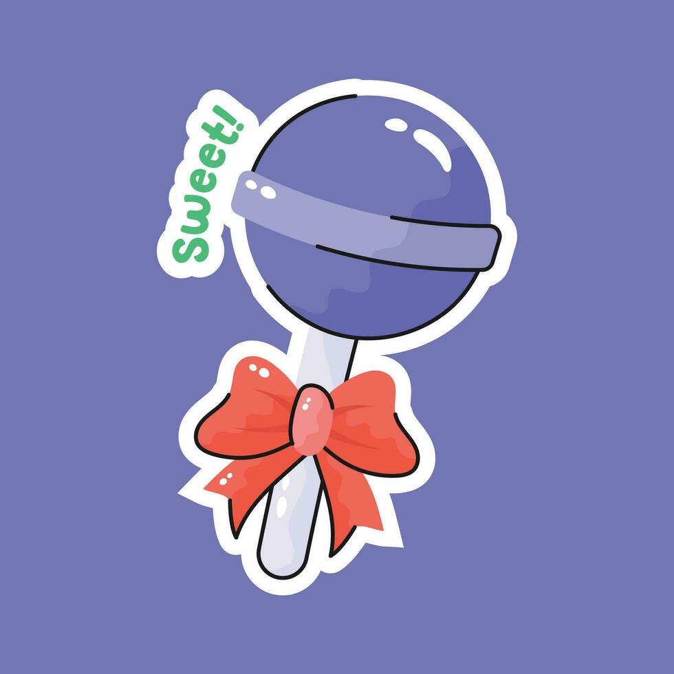 Catch a sight of this lollipop hand drawn vector, icon of confectionery item vector