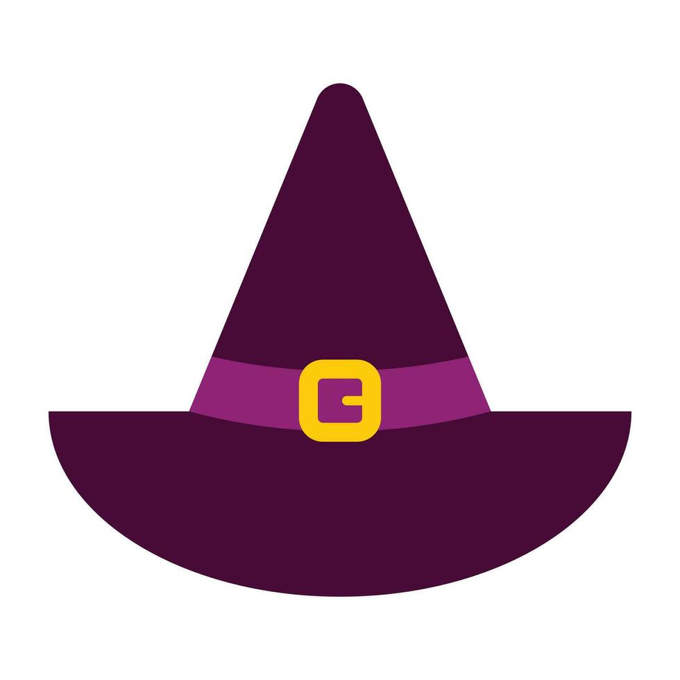 bruja sombrero Víspera de Todos los Santos icono. vector