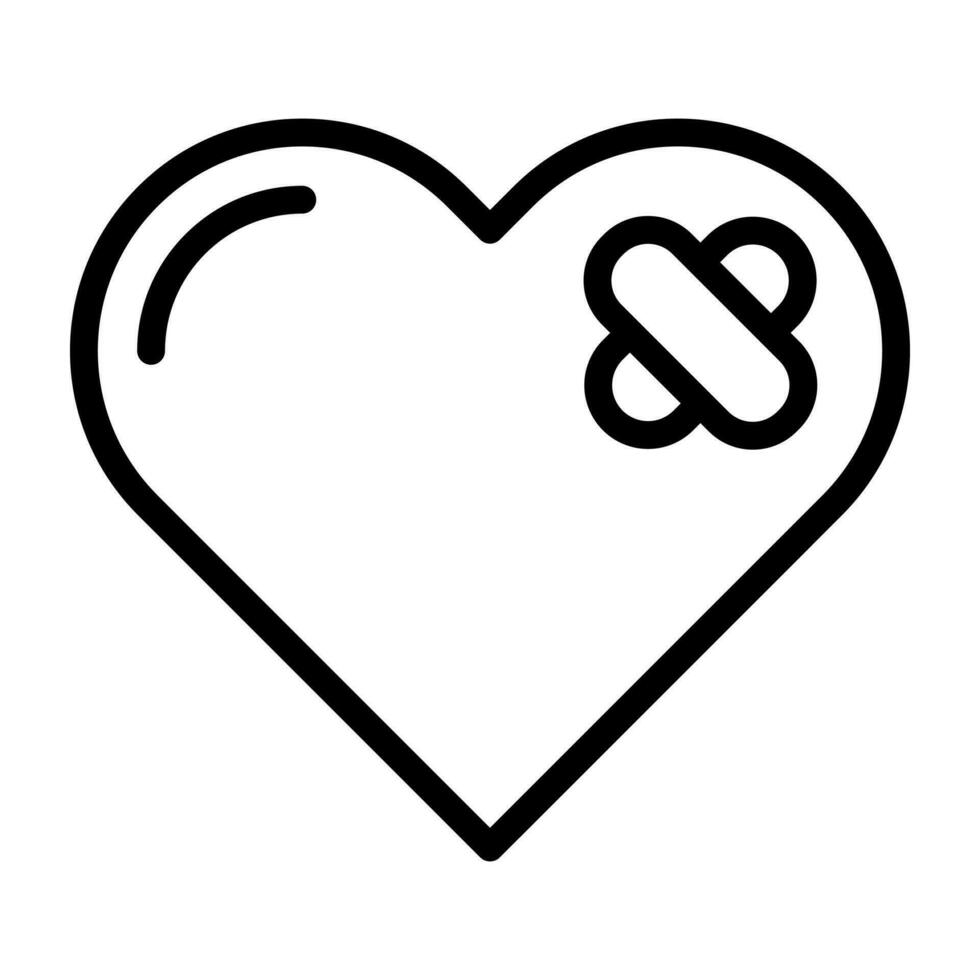 Broken heart icon. vector