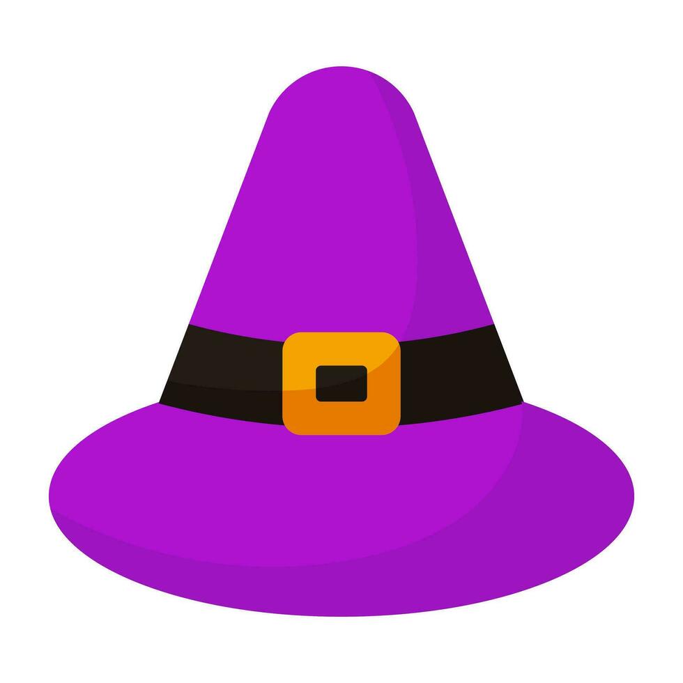 Witch hat halloween icon. vector