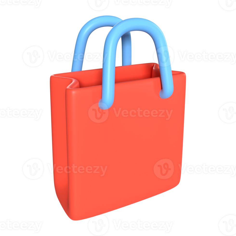 Shopping Bag Empty 3D Illustration Icon png