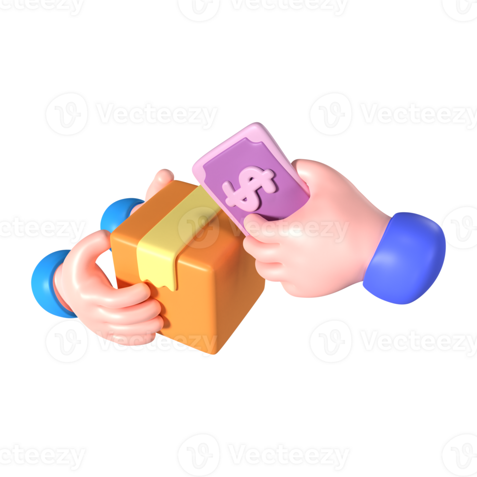 Cash On Delivery 3D Illustration Icon png