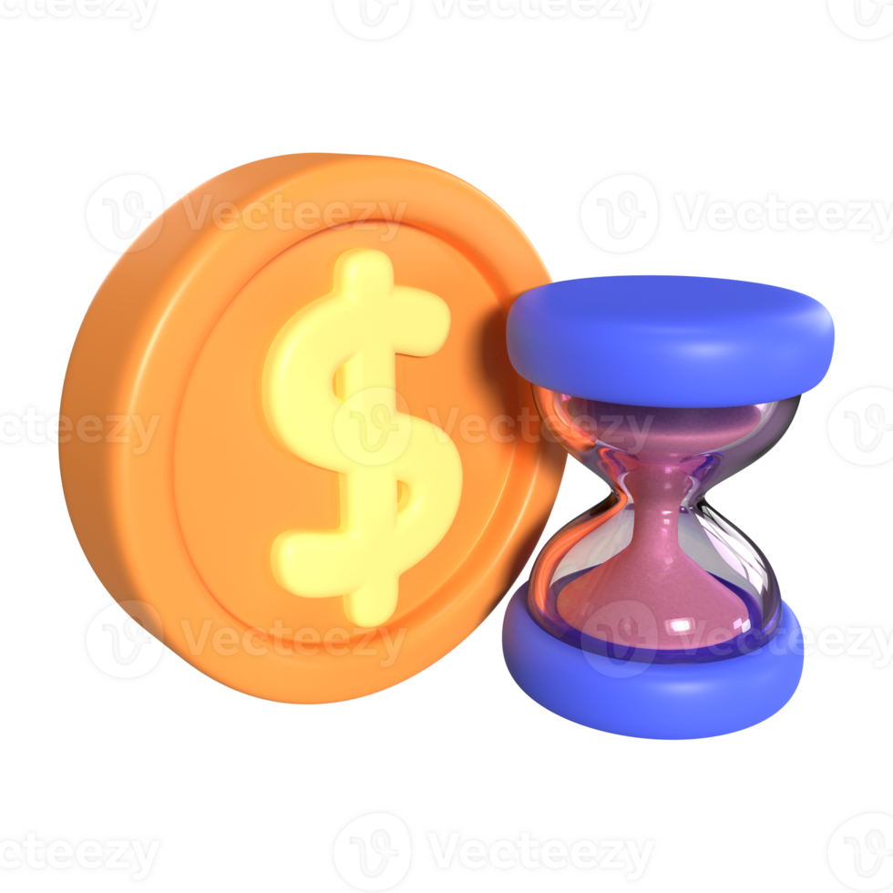 Waiting Payment 3D Illustration Icon png