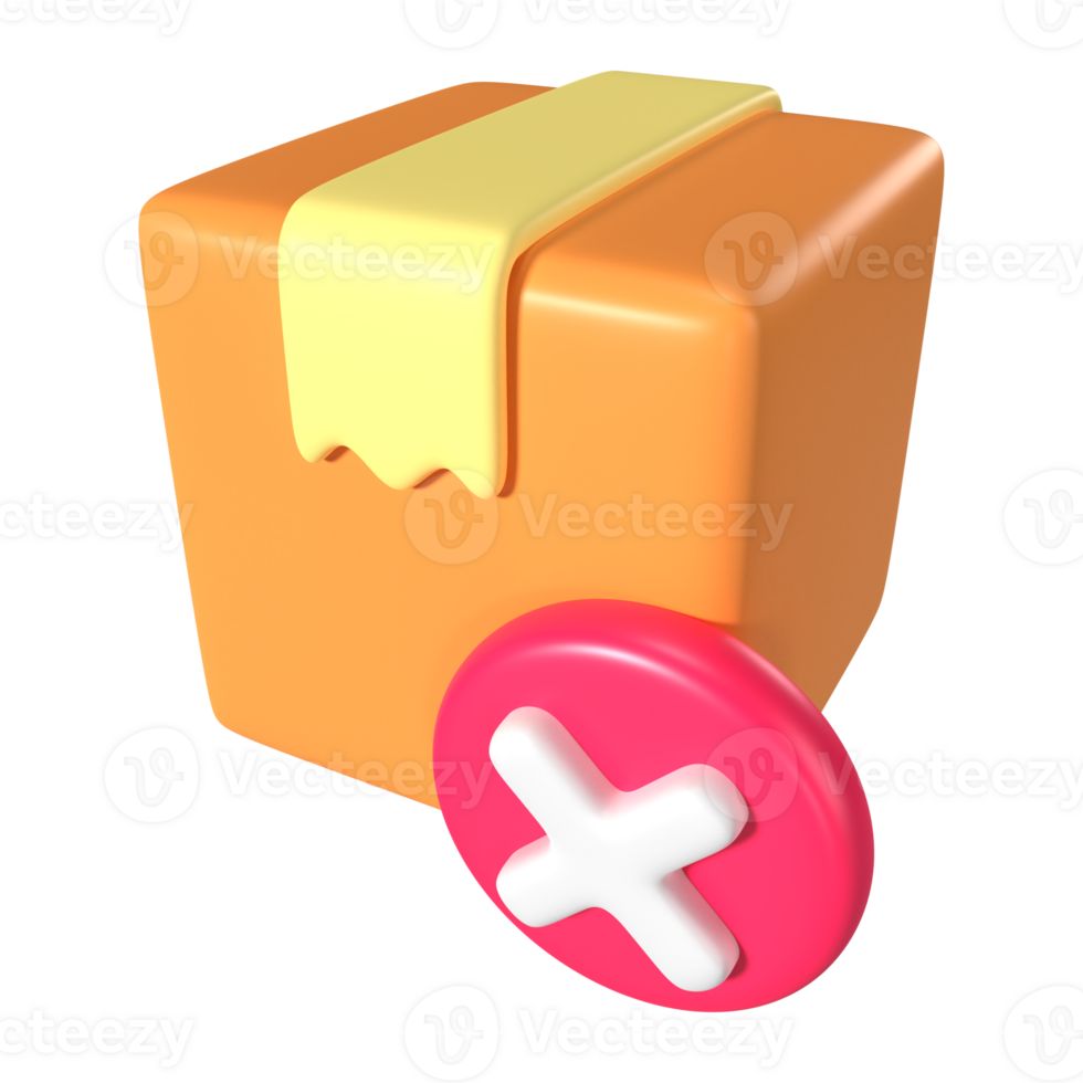 Order Cancel 3D Illustration Icon png