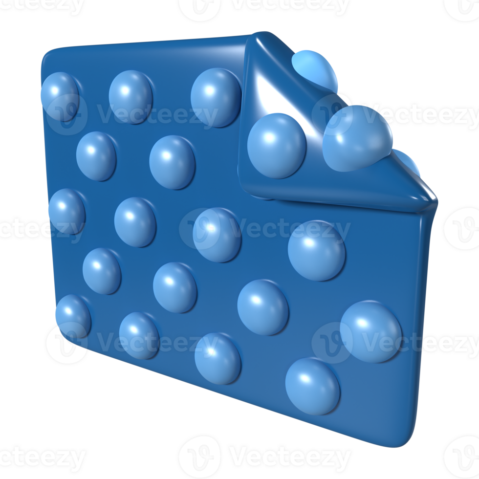 Bubble Wrap 3D Illustration Icon png