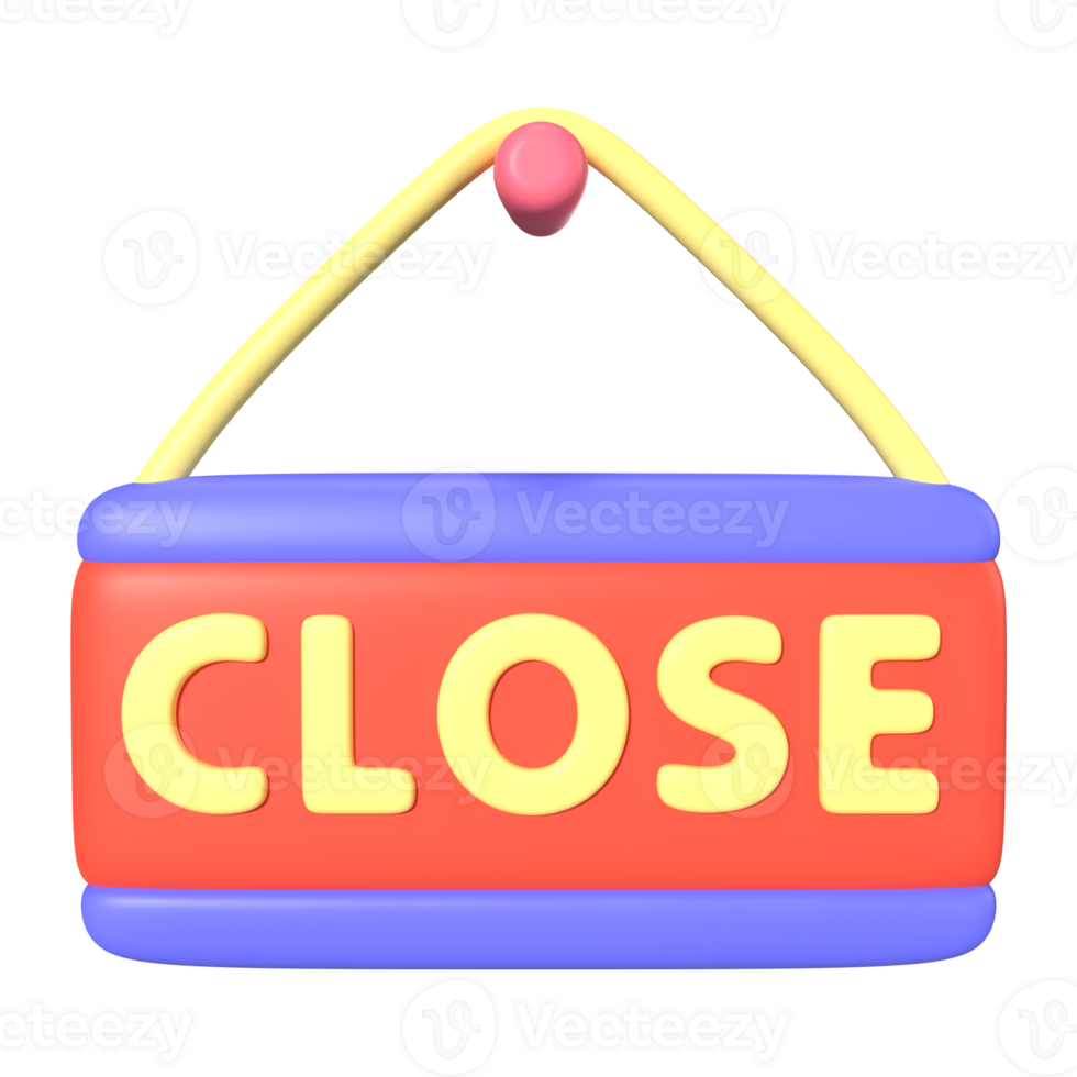 Close Sign 3D Illustration Icon png
