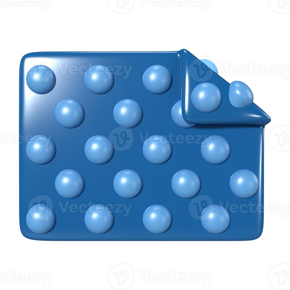 Bubble Wrap 3D Illustration Icon png