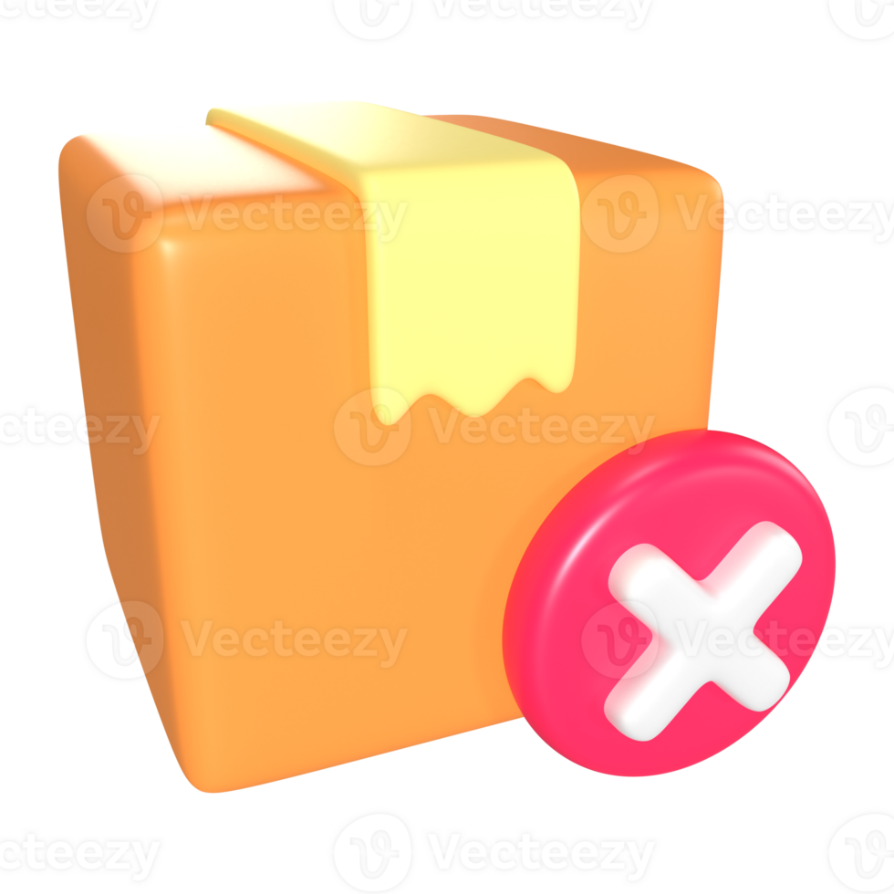 Order Cancel 3D Illustration Icon png