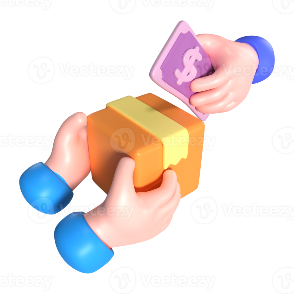 Cash On Delivery 3D Illustration Icon png