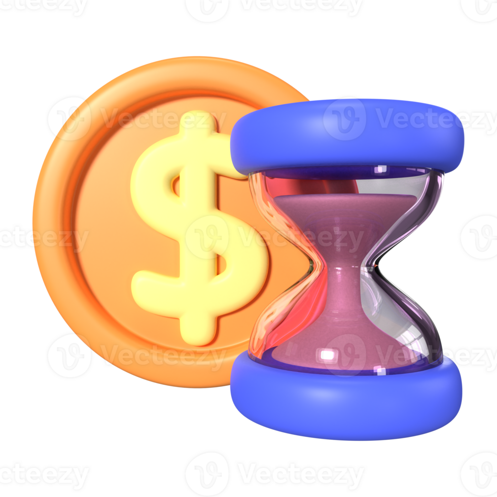 Waiting Payment 3D Illustration Icon png