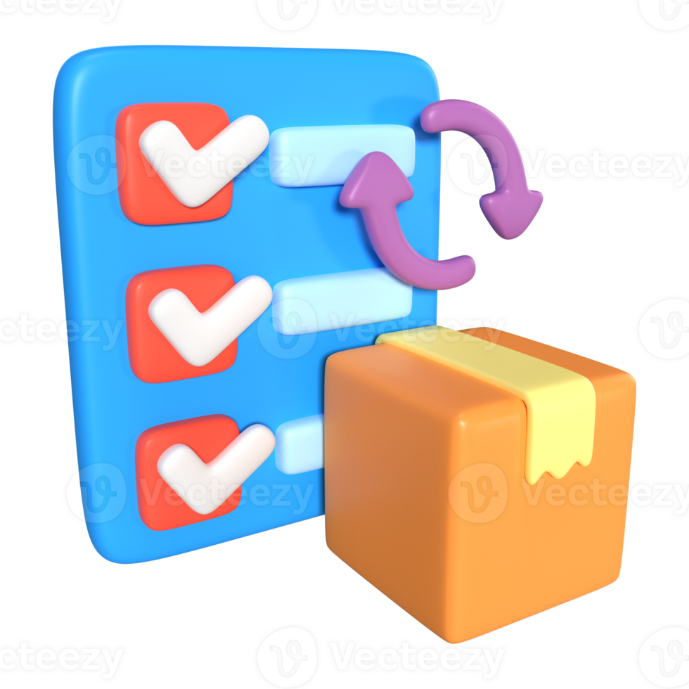 Order Processing 3D Illustration Icon png