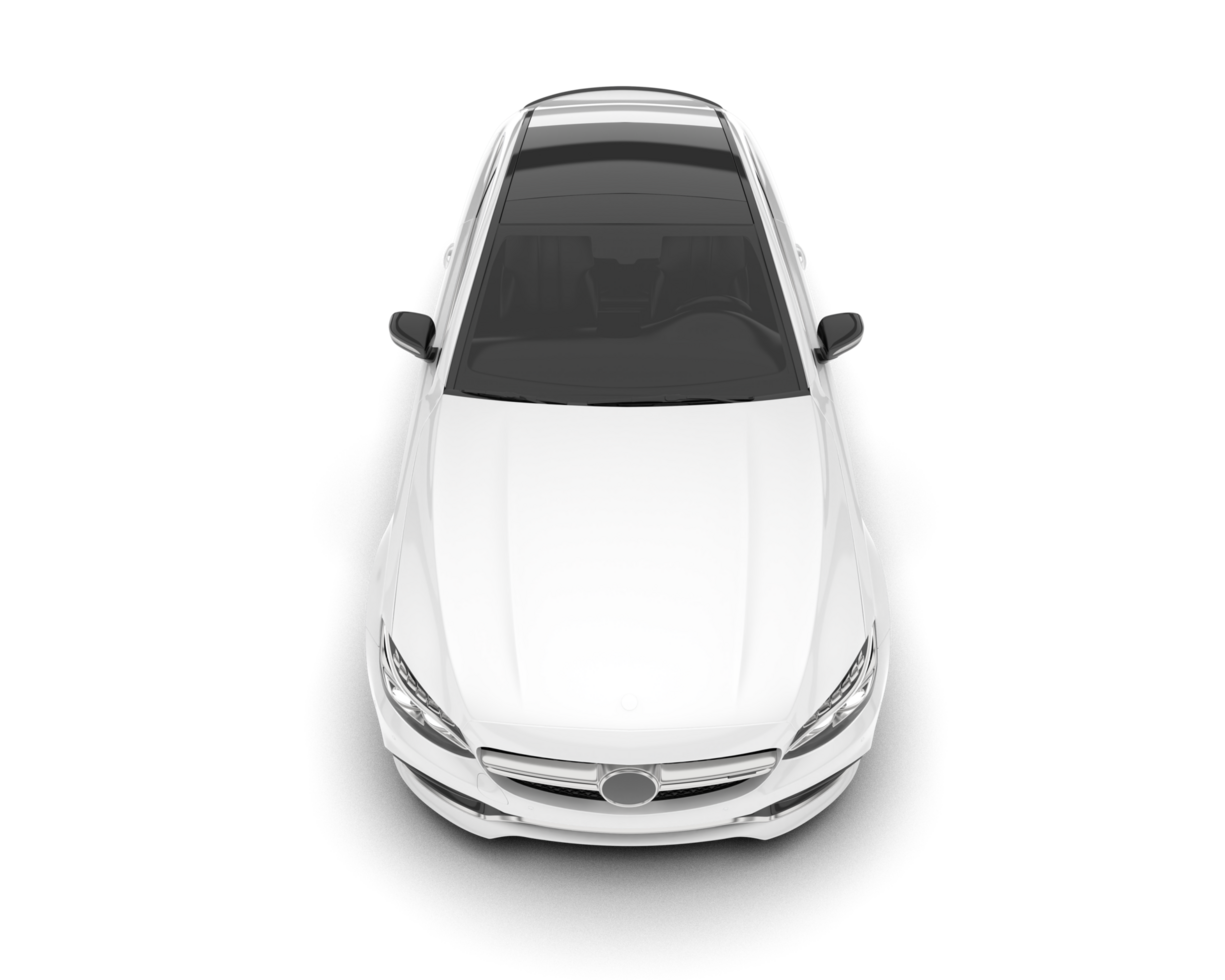 blanco moderno coche en transparente antecedentes. 3d representación - ilustración png