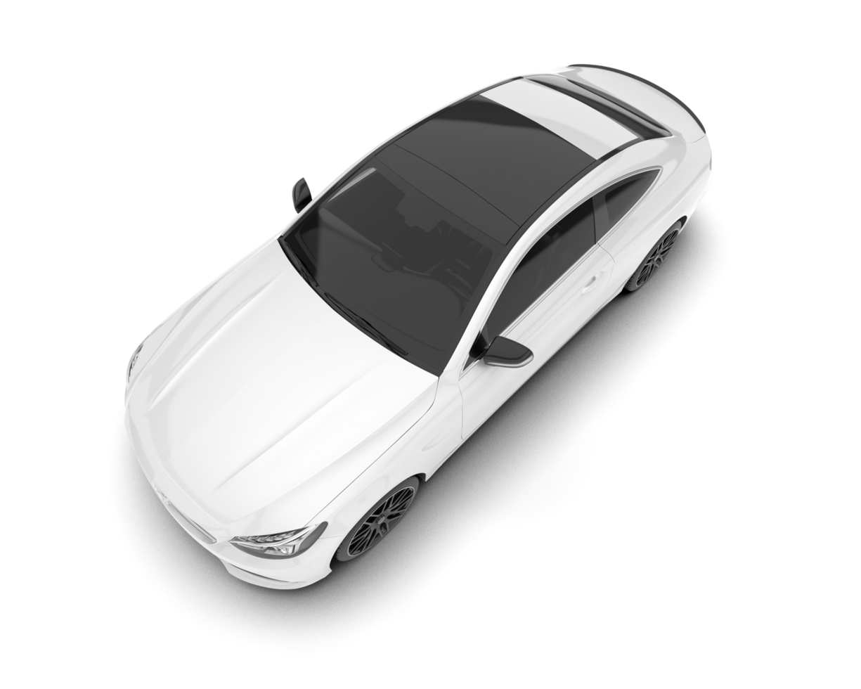 blanco moderno coche en transparente antecedentes. 3d representación - ilustración png