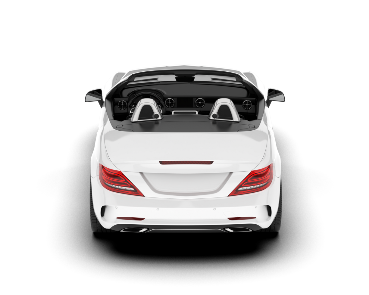White modern car on transparent background. 3d rendering - illustration png