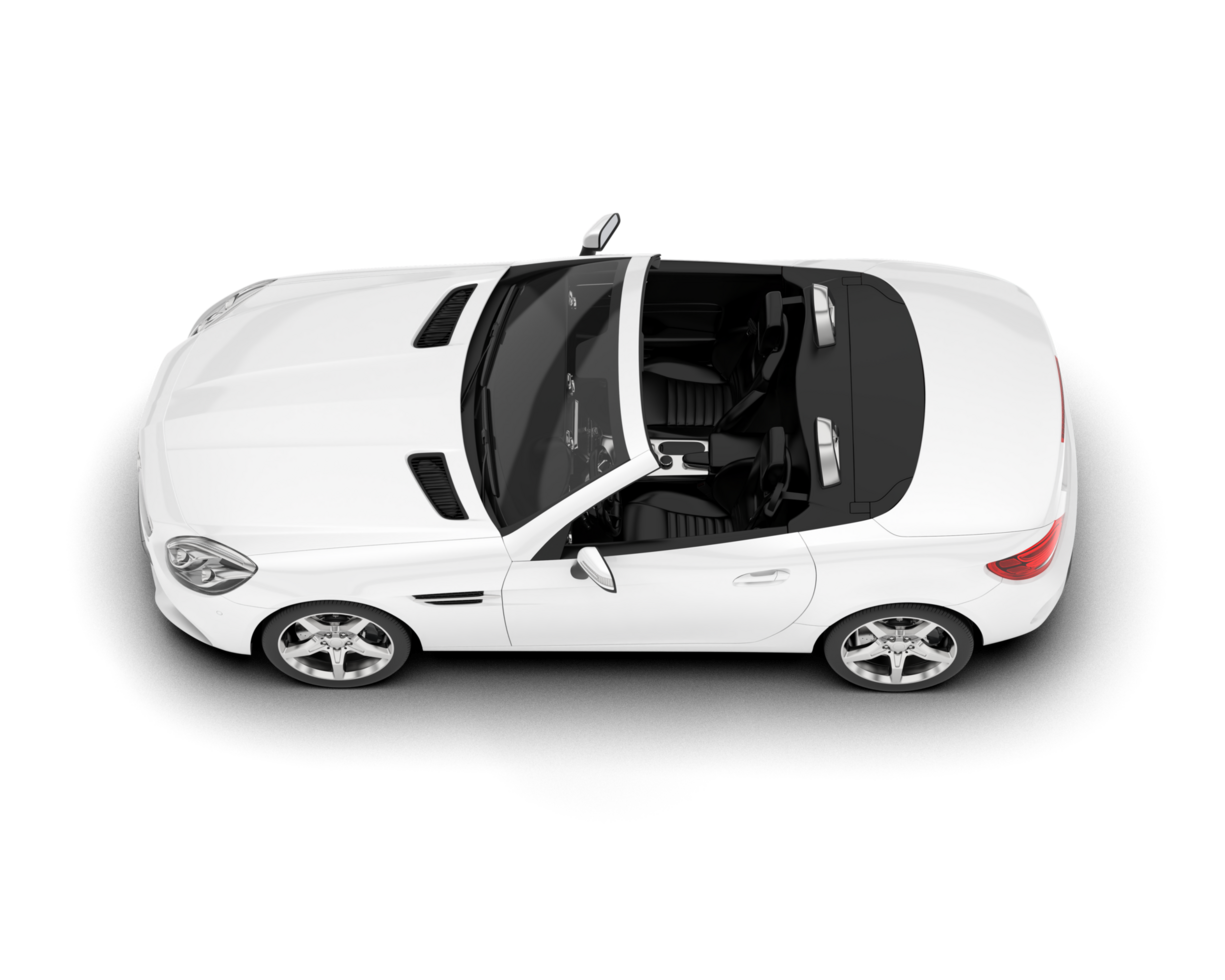 blanco moderno coche en transparente antecedentes. 3d representación - ilustración png