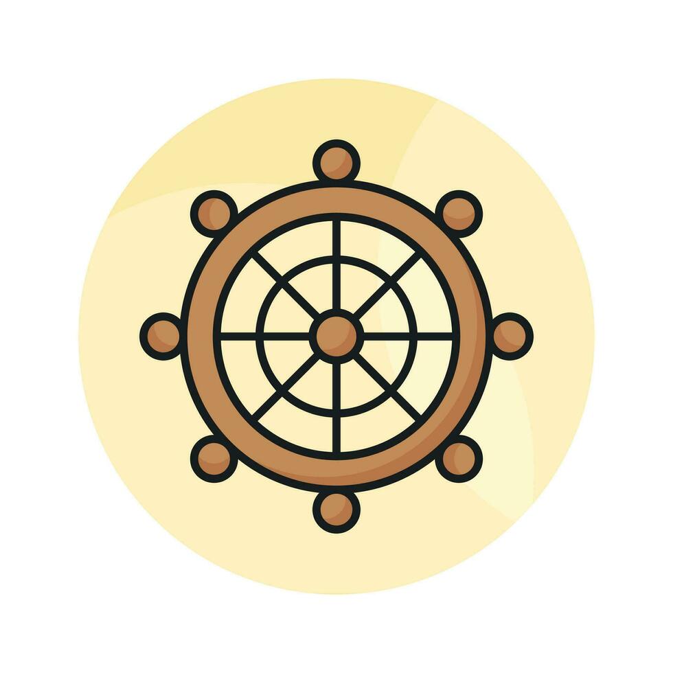 Beautifully designed vector of ship wheel in modern style, ready to use icon